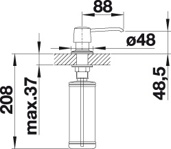 BLANCO YANO sæbedispenser krom BLANCO YANO sæbedispenser krom
